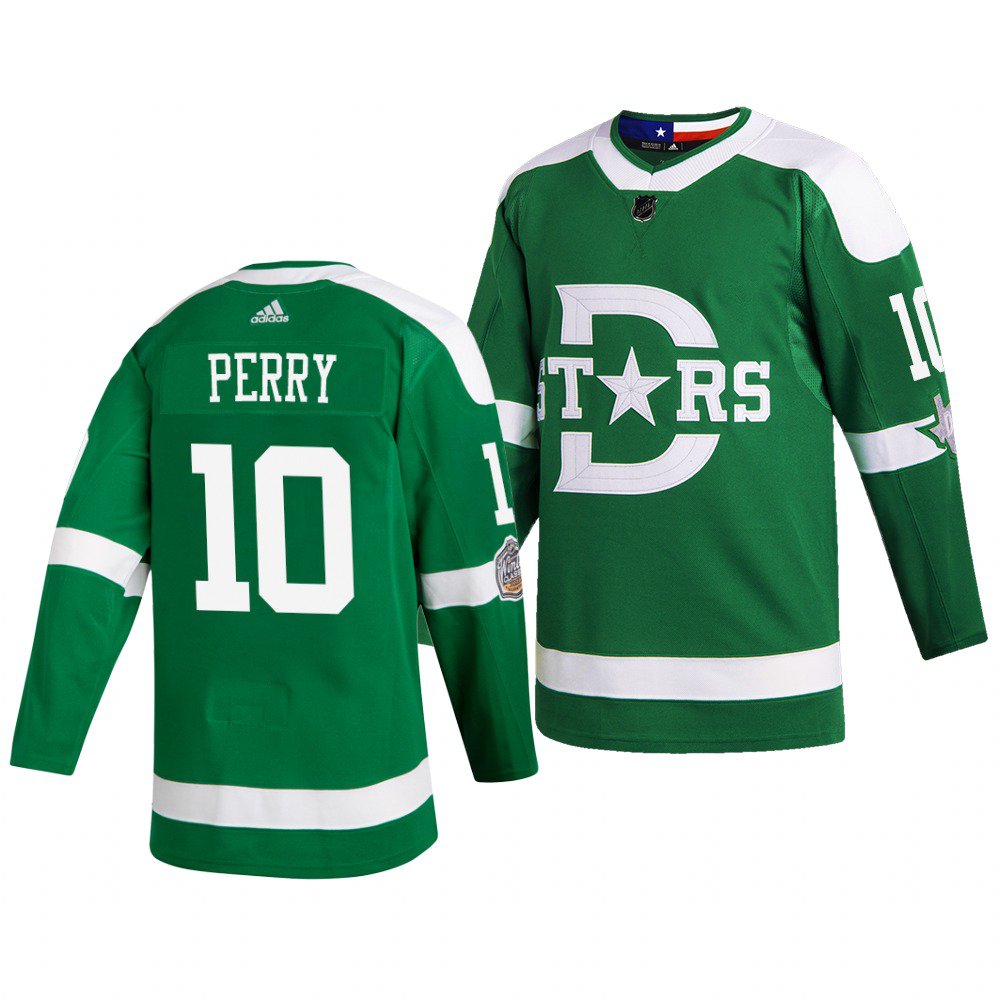Men's Dallas Stars Corey Perry Green 2020 Winter Classic Jersey