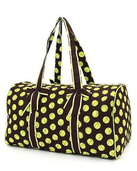 Belvah Quilted Monogramable Polka Dot Duffle Bag LPDQ1101(BRLM)