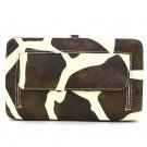 Ladies giraffe print flat wallet w/ green trim MG-238(GN) handbag BS150