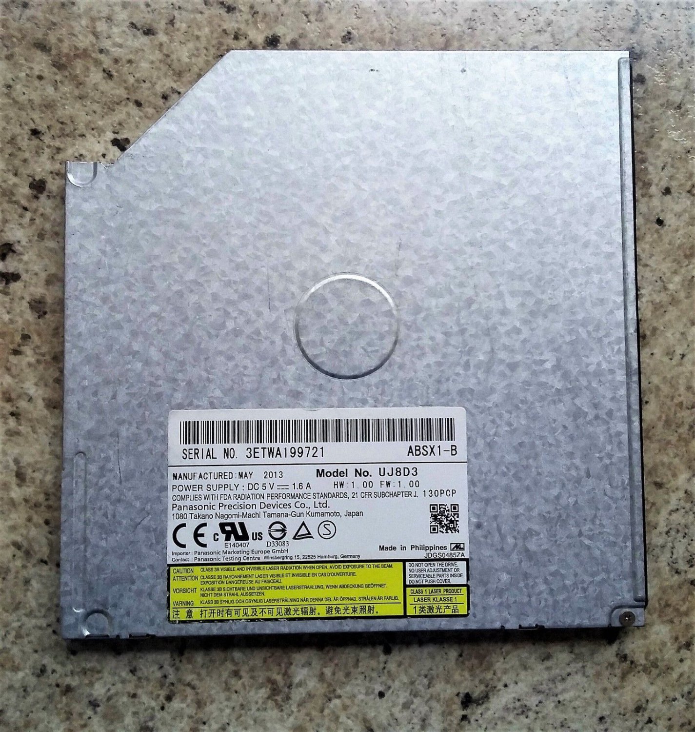 DVD Optical Drive UJ8D3 ABSX1B