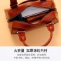 2018 new leather handbag retro handmade ladies shoulder handbag