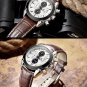 MEGIR Multi-function Men's Watch Casual Fashion Quartz Waterproof Leather Men's Watch