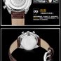 MEGIR Multi-function Men's Watch Casual Fashion Quartz Waterproof Leather Men's Watch