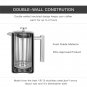 French Press X-Chef Double Filter Stainless Steel Coffee Maker Camping 1.5 Liter