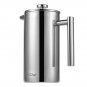 French Press X-Chef Double Filter Stainless Steel Coffee Maker Camping 1.5 Liter