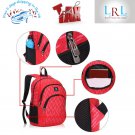 Backpack Kids Sturdy Red Schoolbags Back to School for Boys Girls Soft Polyester