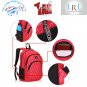 Backpack Kids Sturdy Red Schoolbags Back to School for Boys Girls Soft Polyester