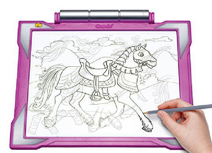 Crayola Light Up Tracing Pad Led Pink nt images Art Kit 12 Pencils