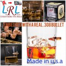 Set of 4 UNIQUE & CREATIVE Glass with Bullet Going Through It PERFECT XMAS gift