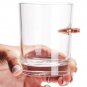 Set of 4 UNIQUE & CREATIVE Glass with Bullet Going Through It PERFECT XMAS gift