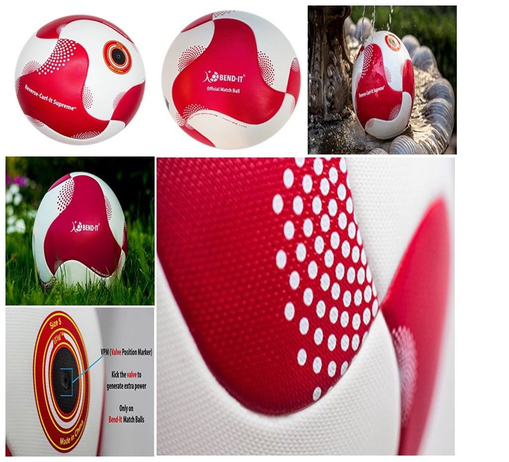 ORIGINAL Reverse-Curl-It Pro Amber Bend-It Official Match Soccer Ball Size 5