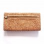 Unique Naturaism Cork Big Wallet Women Clutch Purse Zipper Inside Mobil Pocket