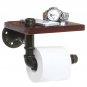 Unique Decor Wall Toilet Paper Roll Holder Bathroom Shelf Style Rustic Pipe Desi