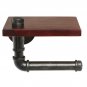 Unique Decor Wall Toilet Paper Roll Holder Bathroom Shelf Style Rustic Pipe Desi