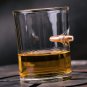 Set of 2 UNIQUE & CREATIVE  Glass with Bullet Going Through It PERFECT XMAS gift