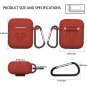High QUALITY AirPods Case 7 In 1 Accessories Kit Protective Silicone Cover Red