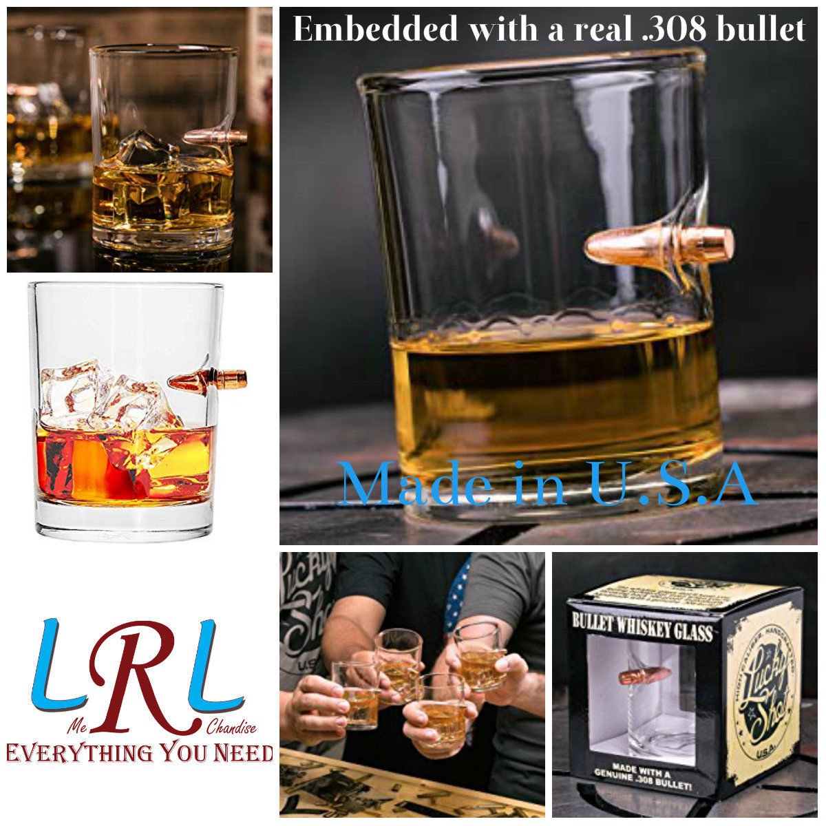 ONE UNIQUE & CREATIVE Glass with Bullet Going Through It PERFECT XMAS gift