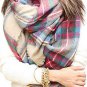 Women's Plaid Blanket Winter Scarf Warm Cozy Tartan Wrap Oversized Scarf