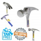 Claw Hammer with Smooth Face & Shock Reduction Gri Estwing E3-16S 16 oz Straight