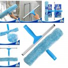 NEW Field Window Cleaning Combo Aluminum Clip Squeegee & Microfiber Window Washe