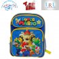 Super Mario Blur & Yellow 14" Medium Backpack Adjustable Padded Shoulder Straps