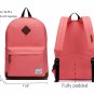 Unisex Classic Water Resistant School Polyester Backpack Fits 14Inch Laptop NEW