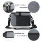 Insulated Lunch Bag with Ice Packs Adjustable Strap & Two side Pockets Grey