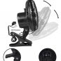 Clip-On Fan 6inch Portable Oscillating Small Table Desk Fan Swivel Quiet Speed 2