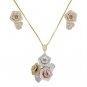 Luxury Flower Leaf Jewelry Full Set Necklace & Earrings Ideal Mother Day Gift