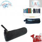 Portable Heavy Canvas Stationery Stylish Pencil Bag and Practical Zipper Black