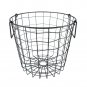 NEW Black Stackable Metal Utility Decorative Bin Perfect Basket for Home Storage
