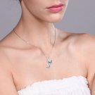 Marquise Blue Tanzanite 925 Sterling Silver Butterfly Infinity Pendant Vday Gift
