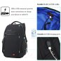 Back To School Travel Bag Laptop Backpack Computer Notebook School Bag Black NEW