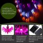 3 Strings with 30 LED Lights Each White Ghosts Orange Jack O'Lanterns Purple Bat