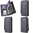 Women Leather Wallet Rfid Credit Card Clutch Holder Lady Girl Zipper Purse Black