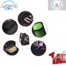 Back To School Sweetheart Pattern Kids Backpack Contoured Shoulder Straps Black