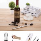 Iceless Wine Chiller, 3-in-1 Stainless Steel Wine Bottle Cooler Stick with Aerat