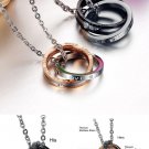 Beautiful His & Hers Matching Titanium Stainless Steel Necklace Set for Lovers