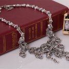 Fashion Multi-level Pirate Skull Tassel Charm Necklace Collar Bib for Women