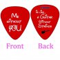 NEW 6 Unique Guitar Picks I Love You Sweet Heart With Modern Design Feature