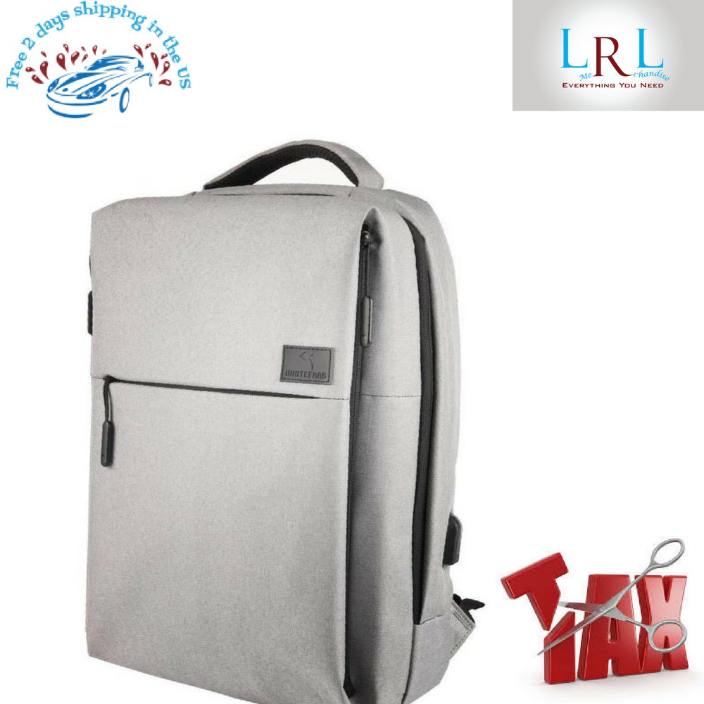 Back to School Backpack Unisex Shoulder Bag  Waterproof Laptop School Bag Grey