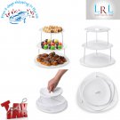 3 Tier Serving Trays Elegant Snack Food Dessert Cupcake Tray For Buffet Party