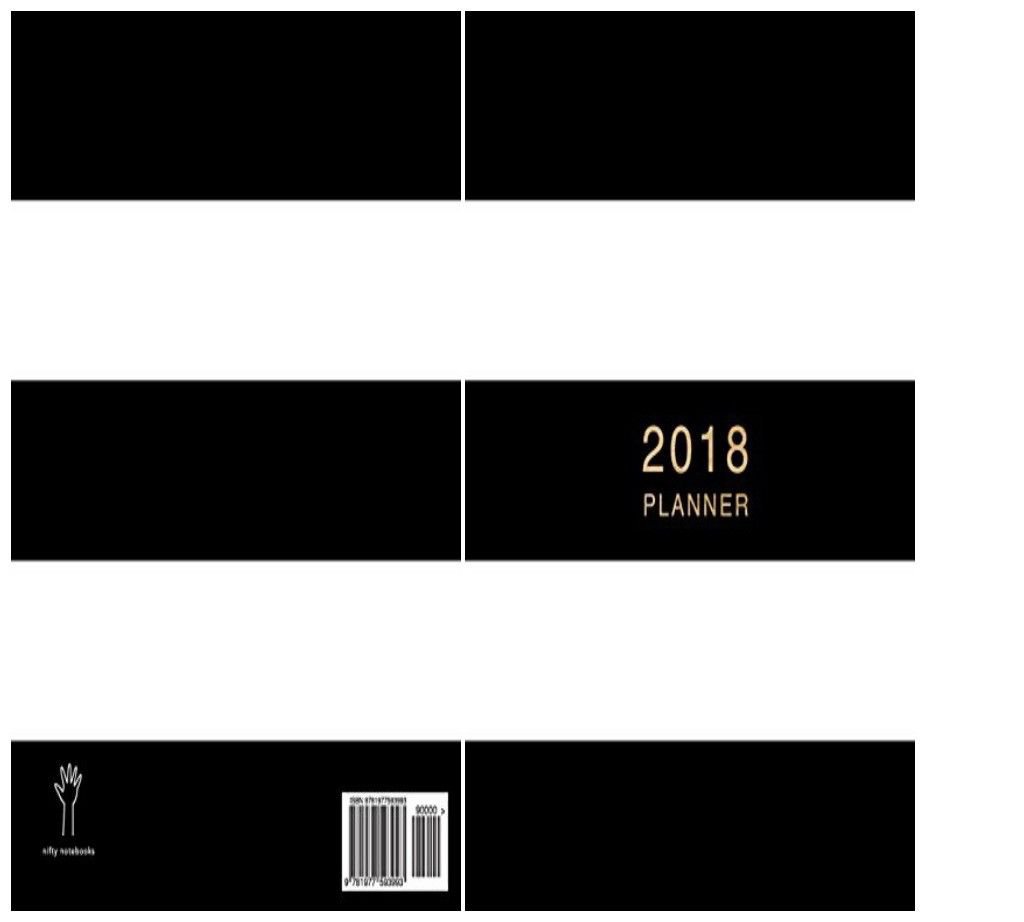 Elegant 2018 Planner Paperback Black & White Stripes Weekly Planner Organizer