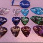 NEW KIT Fender Premium Picks Sampler 24 Pack Includes Thin Medium & Heavy Gauges