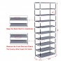 Functional 10-Tier Shoe Tower Rack with Cover 27 Pair Space Saving Shoe Storage