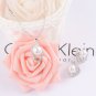 Elegant Valentine's Gift for Her Jewelry Set Faux Pearl Pendant Necklace Earring