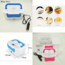 Blue Portable Food Warmer Box For Car Use Truck Van 12V Plug In Electric Warmer