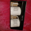 Rae Dunn Coffee Tea mug set big font