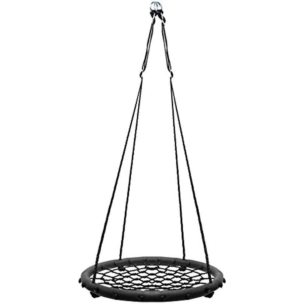 Spinner Play & Swing Sets Kids Indoor/Outdoor Round Web Great For Tree, Set, Net