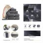 Exlusive Towel Sets 7-Piece Set, Steel-Blue/Gray 100% Long-staple Cotton High &
